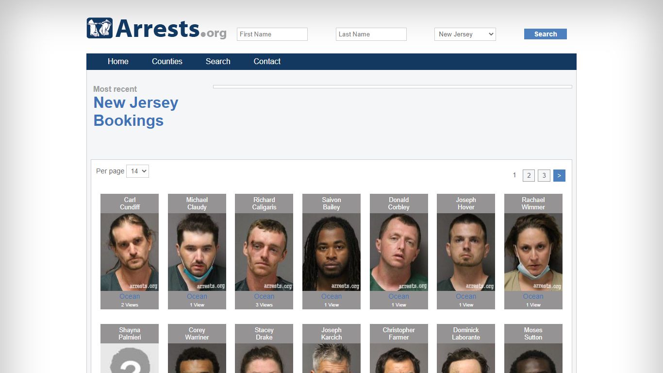 New Jersey Arrests and Inmate Search