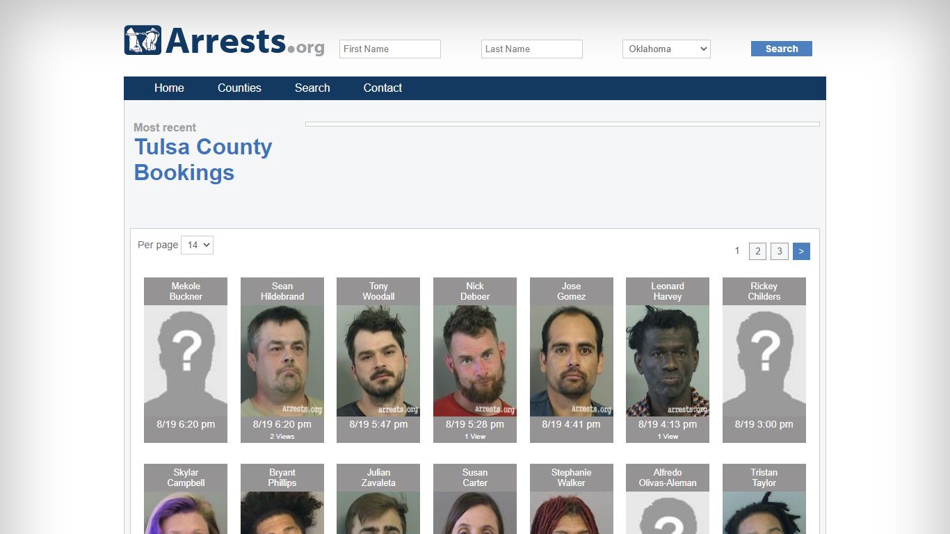 Tulsa County Arrests and Inmate Search